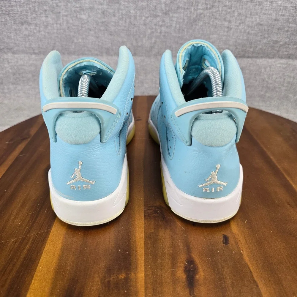 Nike Air Jordan 6 Retro GG Still Blue White Kids Basketball Shoes 543390-407 7Y